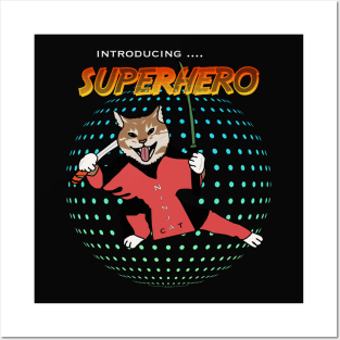 SUPERHERO NINJA CAT Posters and Art